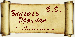 Budimir Đordan vizit kartica